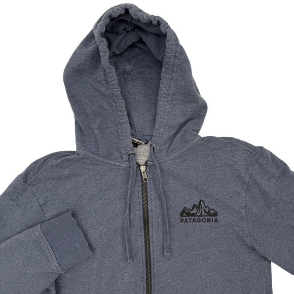 Patagonia Other - Patagonia Fitz Roy Scope Organic Cotton Full Zip Hoodie Sweatshirt Blue Small